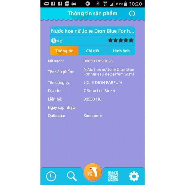 Nước hoa BLUE JOLIE DION SINGAPORE chính hãng 100%