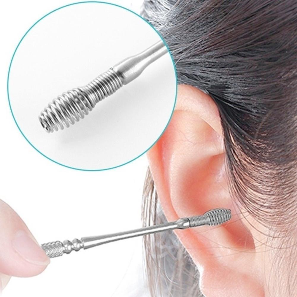 [Hàng mới về] Set 6 dụng cụ lấy ráy tai hai đầu bằng gỉ không thép M9L8