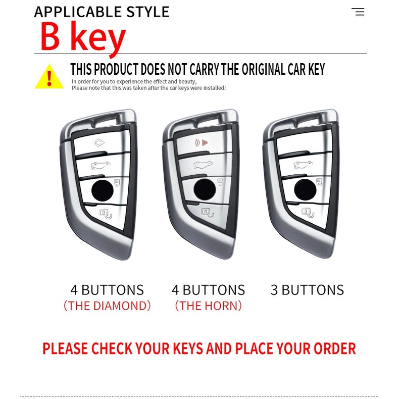 Ốp bảo vệ chìa khóa xe hơi bằng sợi carbon ABS cho Bmw G20 G30 X1 X3 X4 X5 G05 X6