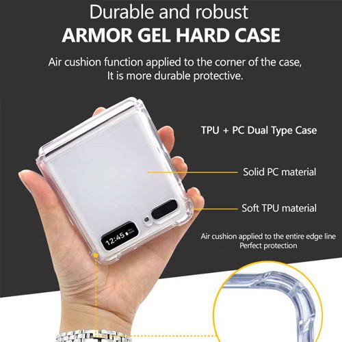 Ốp Điện Thoại Gel Cứng Trong Suốt Bảo Vệ Toàn Diện Cho Samsung Galaxy Z Flip 1 2 3 4