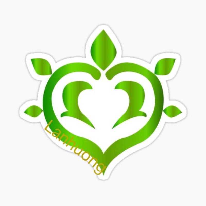sticker ( nhãn dán) nguyên tố genshin impact dán laptop, mũ bảo hiểm..