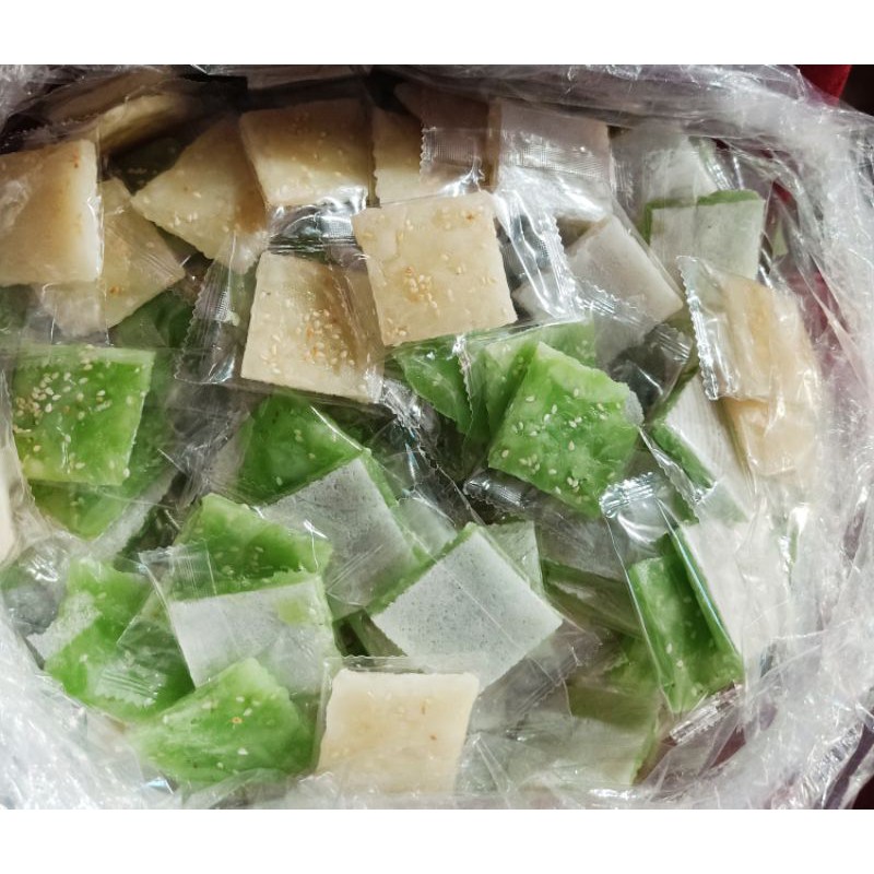 500g-Kẹo dừa non miếng vuông ép bánh tráng