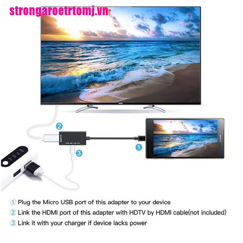 【Tjvn】Micro USB to HDMI Adapter Converter Cable for Phone Smartphone HD TV