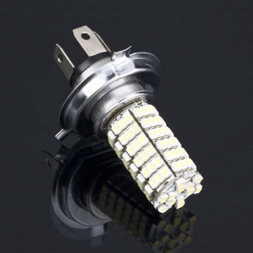 Đèn Pha Led 120 Bóng 3528 Smd H4 Ánh Sáng Trắng Cho Xe Hơi