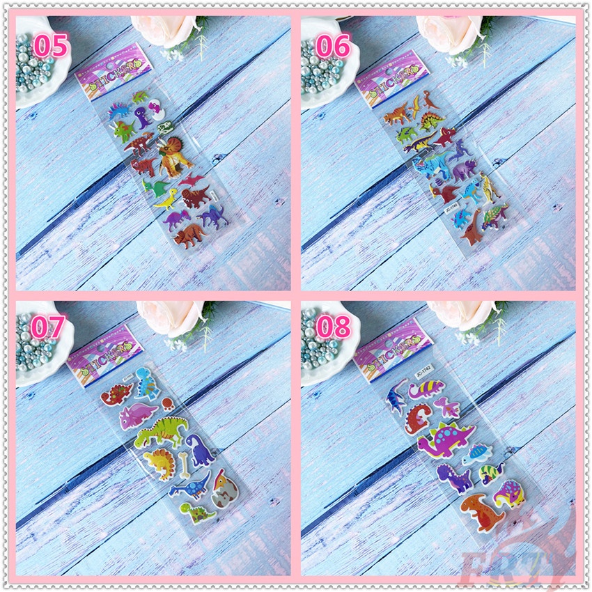 1 Tờ ❀ Sticker Dán Trang Trí Hình Khủng Long Hoạt Hình Q-2 DIY ❀ Miếng Dán PVC 3D Chống Thấm Nước Chất Lượng