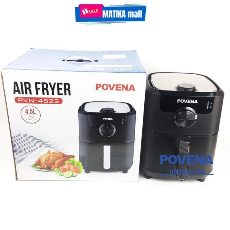 Nồi chiên không dầu,nồi chiên chân không Povena PVN-4522 công nghệ hiện đại,bảo hành 12 tháng