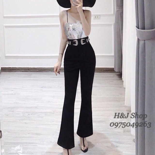 Quần ống loe đủ màu