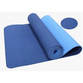 Thảm tập yoga TPE cao cấp loại 2 lớp nhập khẩu, thảm yoga nhiều màu lựa chọn (tặng kèm 02 móc dính tường)