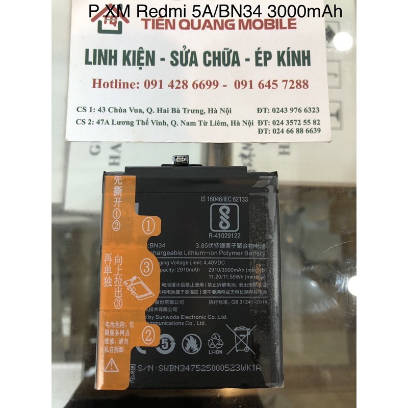 Pin Xiaomi Redmi 5A/BN34 3000mAh