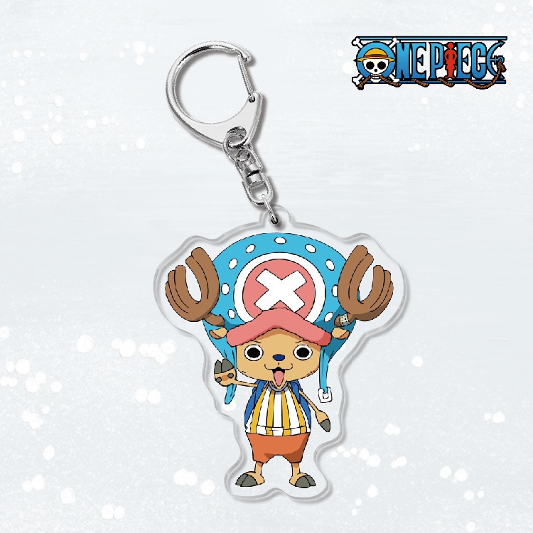 Móc khóa nhựa acrylic nhân vật Luffy Zoro Jinbe phim One Piece