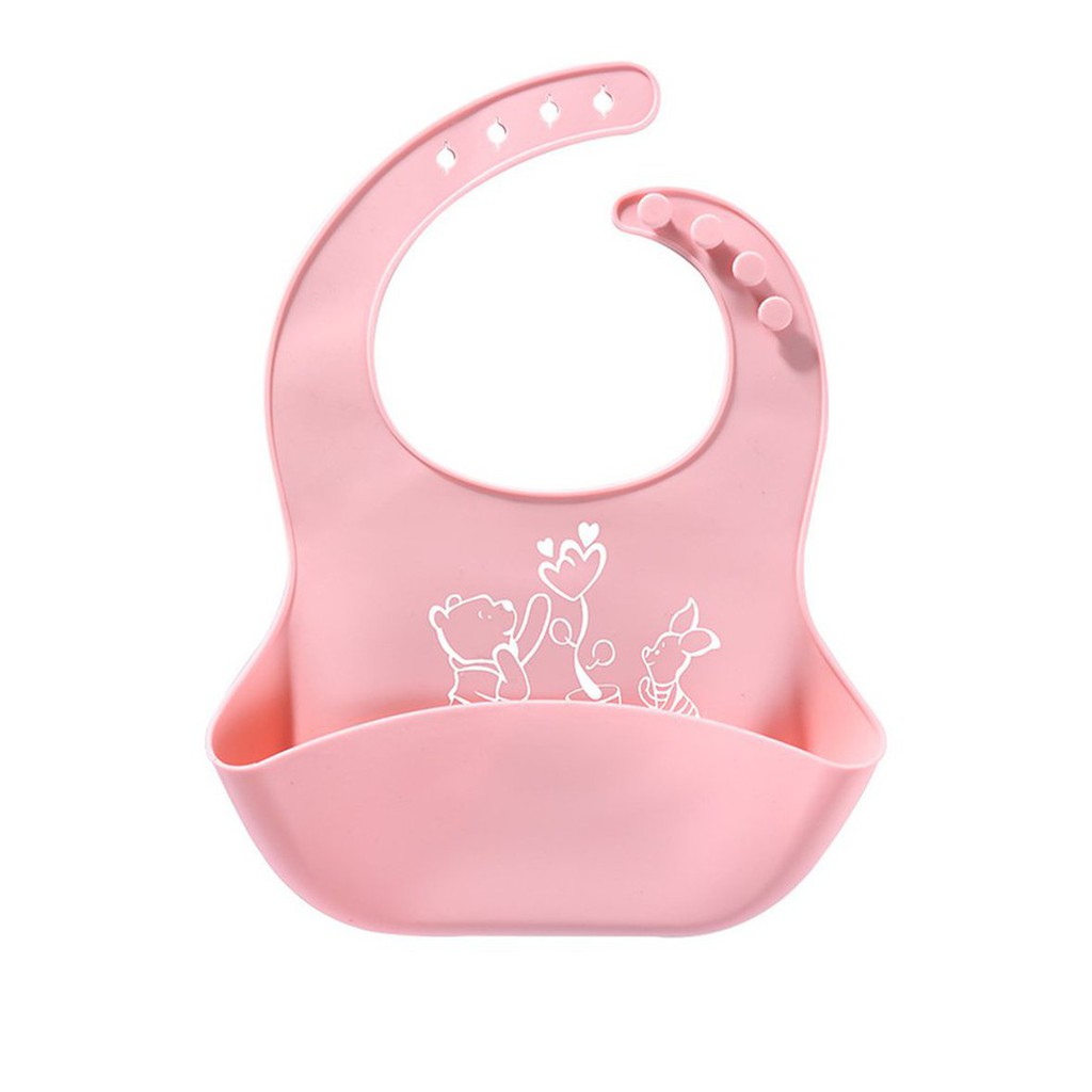 Hoạt Hình Yếm Ăn Silicon Chống Thấm Nước In Hình Dễ Thương Cho Bé