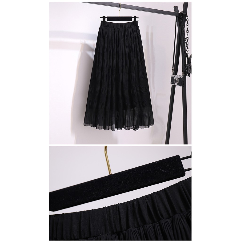 Chân váy xòe dáng dài nhẹ nhàng tinh tế VAY82 Free size