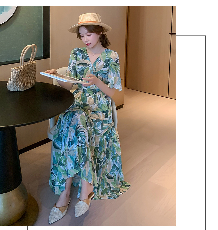 Đầm tay lửng họa tiết hoa phong cách thời trang dành cho nữ