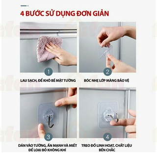 Móc dán tường siêu dính tiện dụng