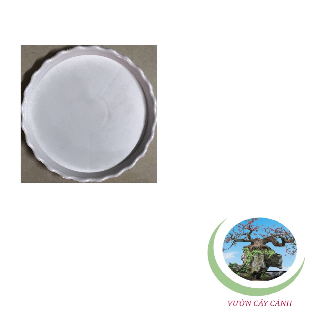 Đĩa lót chậu tròn khía Phi 11cm - #047D#