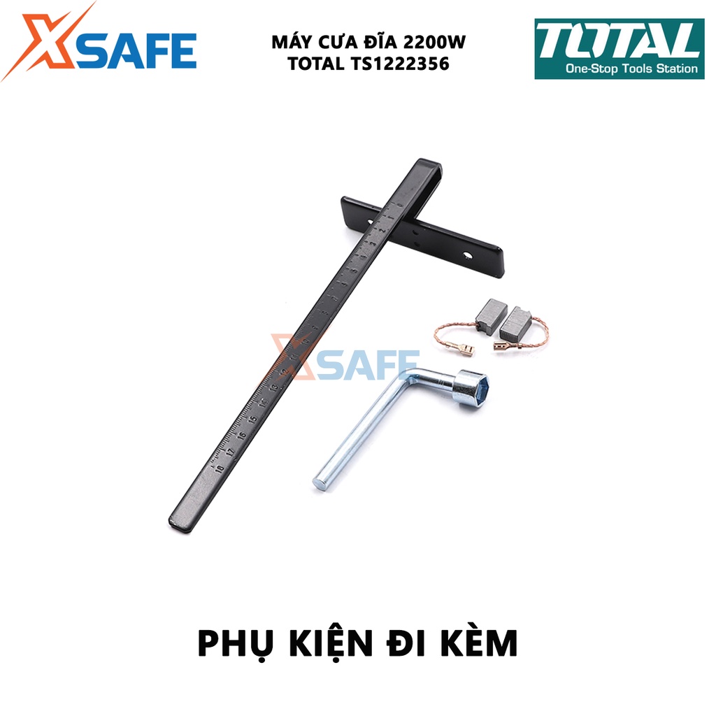 Máy cưa gỗ đĩa tròn cầm tay TOTAL TS1222356 công suất 2200W, điện thế 220V, kích thước lưỡi 235mm, tốc độ 3800rpm