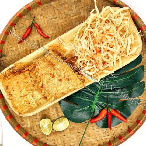 [Chuẩn Loại 1] Mực mix 2 vị:Mực xé + Mực cán cao cấp hàng loại 1 - Mực hấp dừa, Mực cán nguyên , Mực thơm ngon | BigBuy360 - bigbuy360.vn