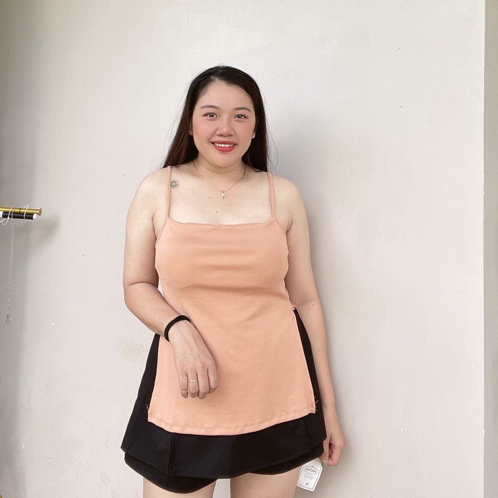 Áo Hai Dây Bigsize Xẻ Tà Dễ Thương,Áo Dây Kiểu MÃ a33