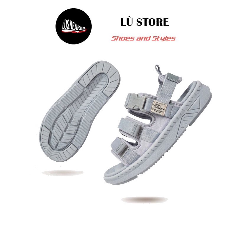 Sandal nữ, nam, dép quai hậu 3 quai màu đen, cầu vồng, xám size 36-43 hàng VNXK, Lù Store