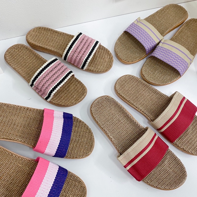 Dép cói Ngang Nhiều Màu Đế Mềm Shoes Paradise dép đi chơi,văn phong,trong nhà