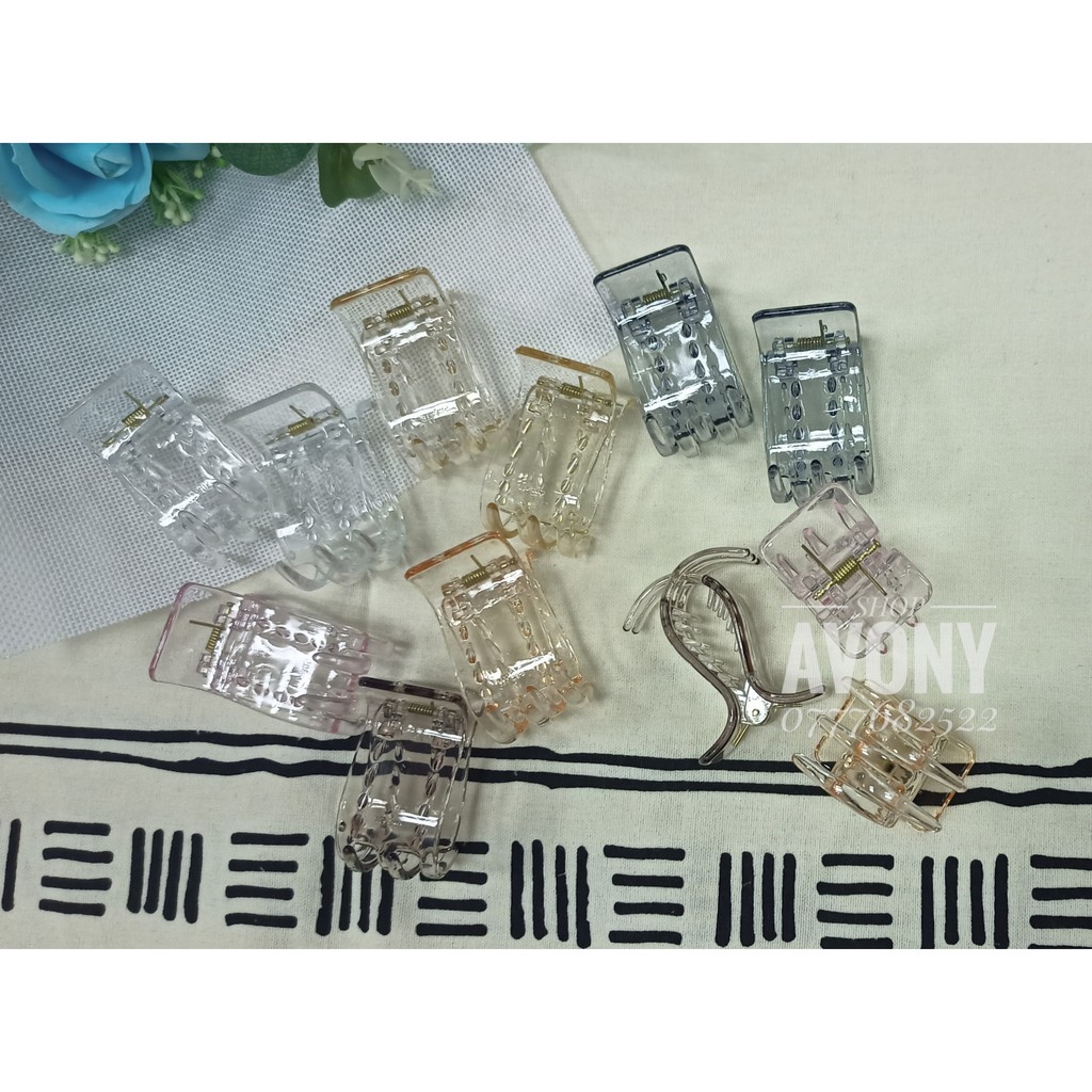 1 Kẹp tóc càng cua 3 - 5 răng trong nhựa cao cấp