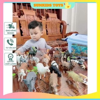 Xả Kho Giá Sốc [Xả Kho giá Sốc] Thùng Mô Hình Động Vật 58 Chi Tiết Đồ Chơi Thông Minh Cho Bé hàng chất lượng