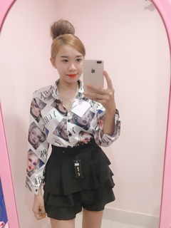 Áo phi lụa hoạ tiết 130k