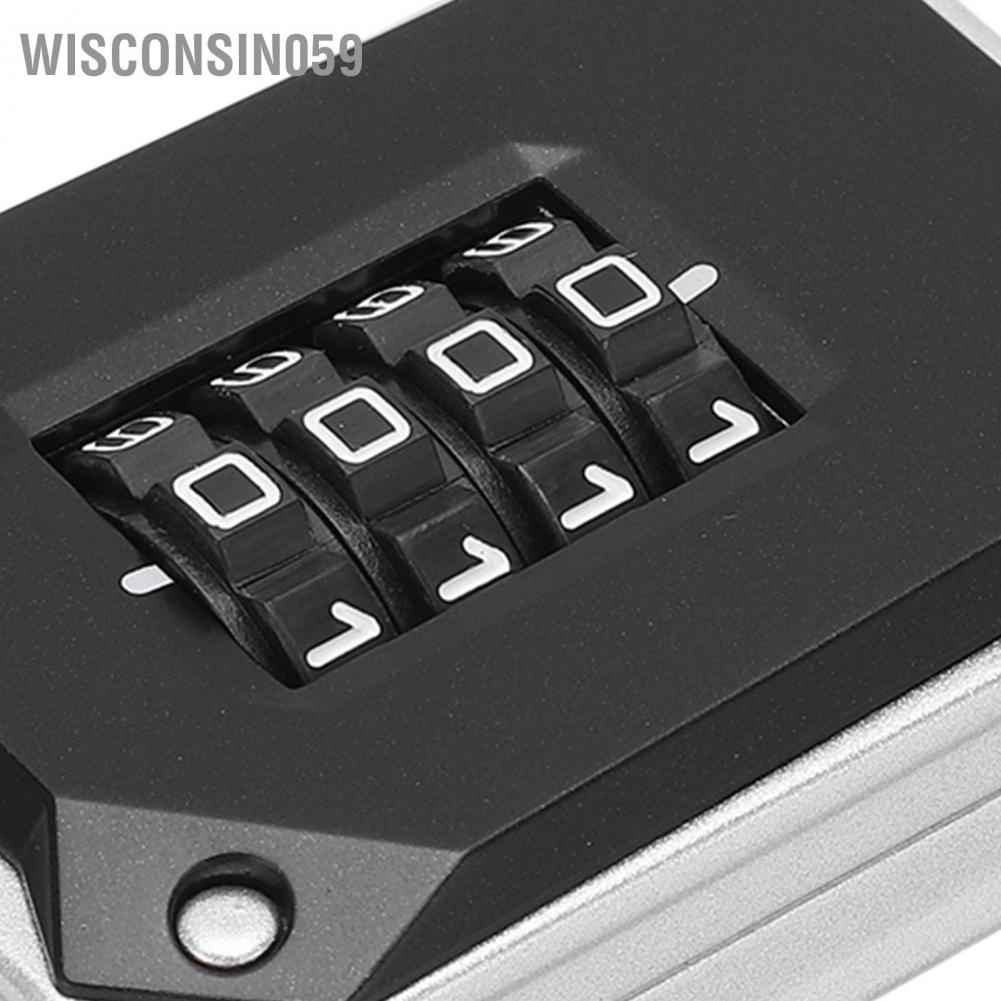 Wisconsin059 4‑Digit Combination Lock Hardened Shackle Resettable Password Waterproof for School Gym Gate Wardrobe