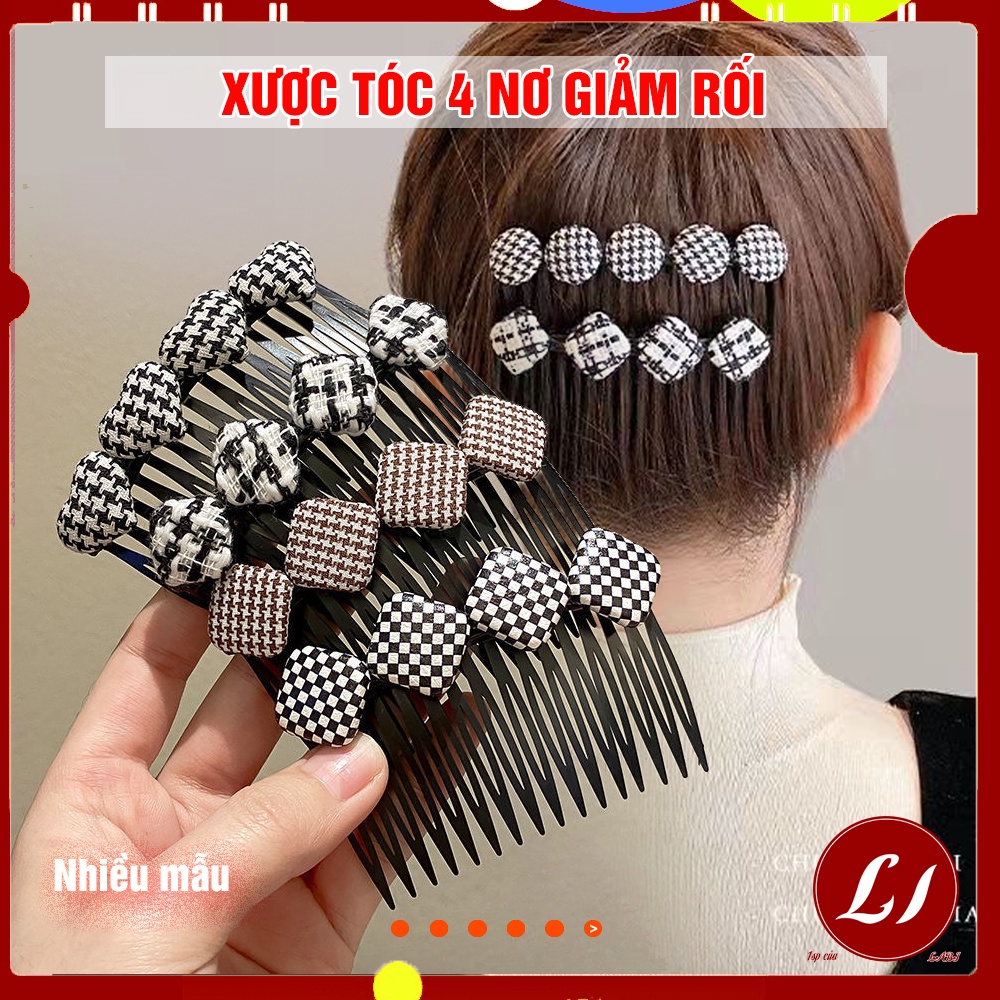 Xược tóc 4 Nơ charm len phong cách hàn quốc siêu đẹp (1 Chiếc)