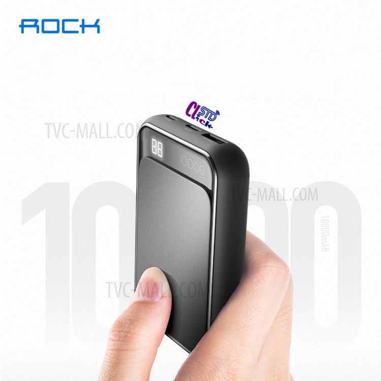 PIN SẠC DỰ PHÒNG ROCK P63 MINI 10.000MAH MÀN HÌNH LED CHÍNH HÃNG HÀNG CHUẨN