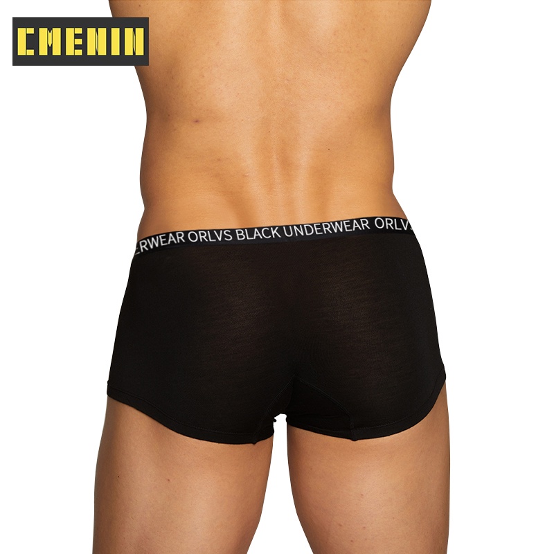 1 Quần lót boxer cạp thấp in chữ gợi cảm cho nam OR6115