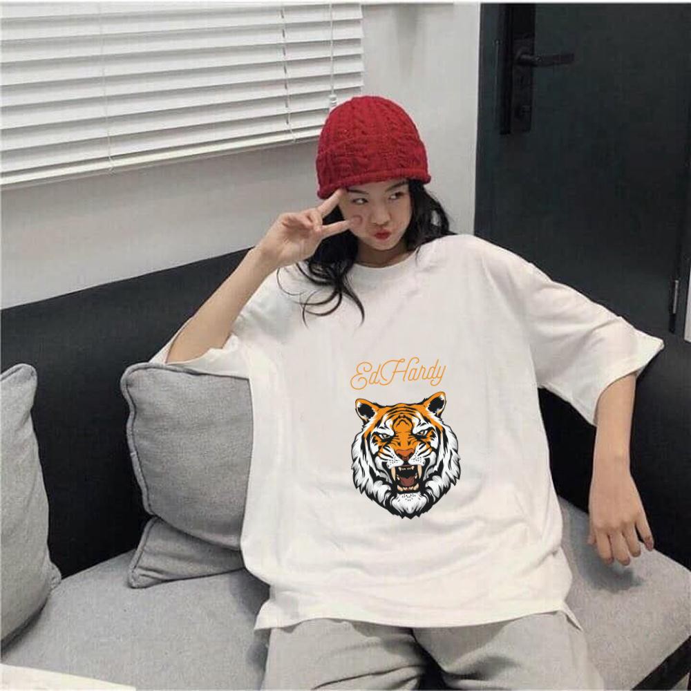 ÁO THUN AOMIVN Ed Hardy Tiger-01TS0_060TAY LỠ CÁ TÍNH PHÔNG IN PHONG CÁCH HÀN QUỐC AOMI DU LỊCH