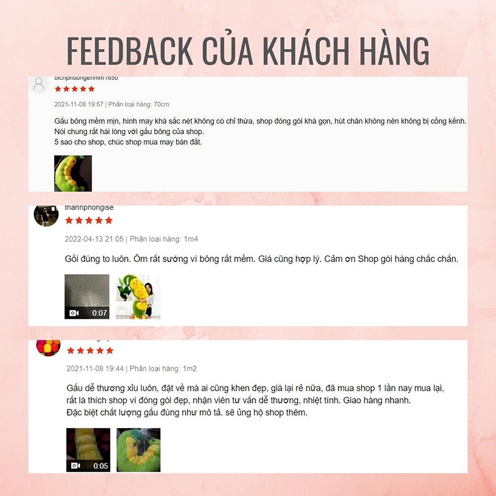 Gối ôm hình sâu đậu, thú nhồi bông sâu đậu , gấu bông cho bé hình chú sâu