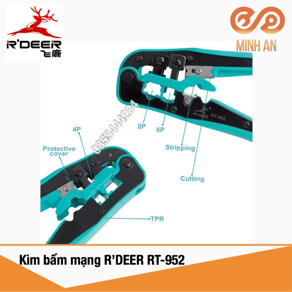 Kìm bấm dây mạng  R'DEER RT-952