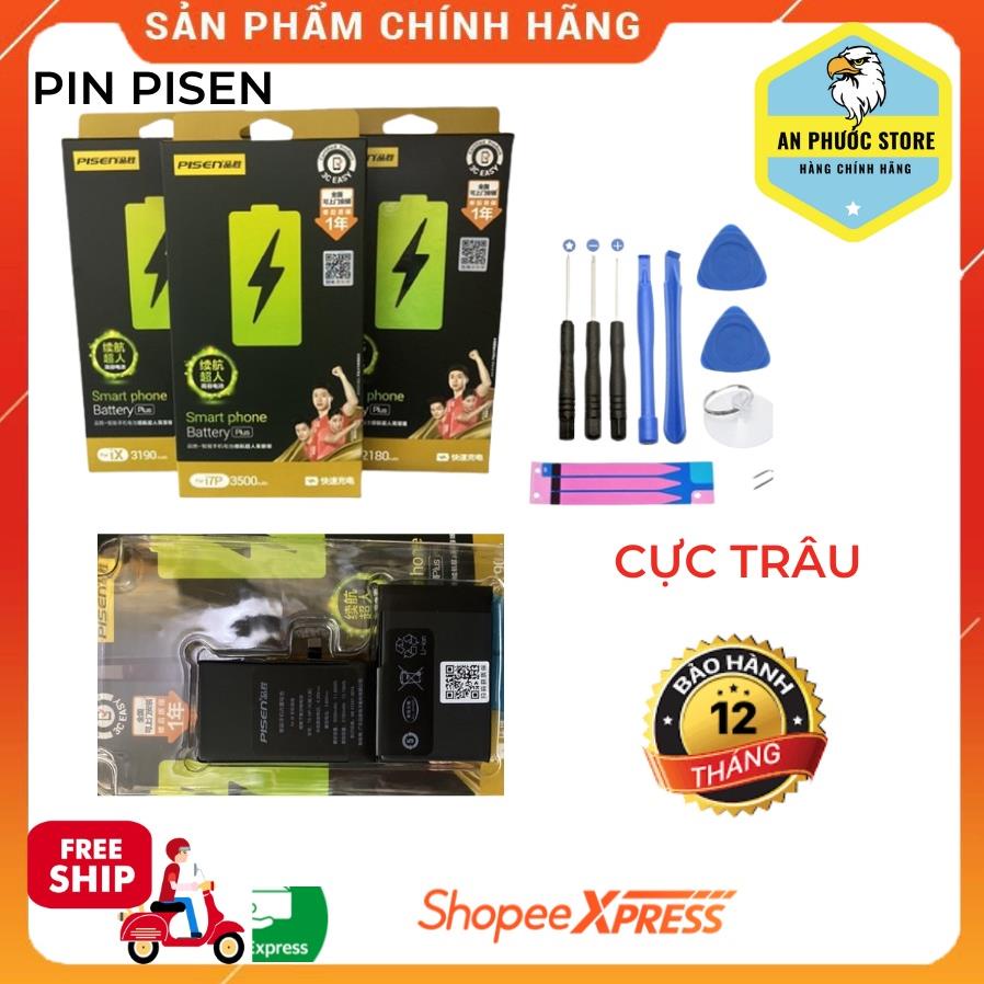 💥Pin pisen ĐT táo siêu cao,siêu cao 6 6s 6p 6sp 7 7p 8 8p x- xsmax Bảo hành 1 năm tặng kèm bộ tua vít tự thay thế.