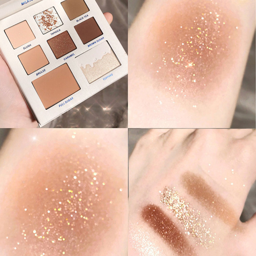 Bảng phấn mắt DIKALU 8 màu lấp lánh dành cho người mới bắt đầu