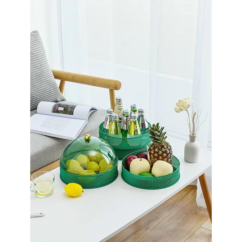 Lồng Bàn 6 Tầng Có Lổ Thoát Khí.Kích thước: 24,3 x 39,5 Được làm bằng chất liệu PET, chắc và bền.