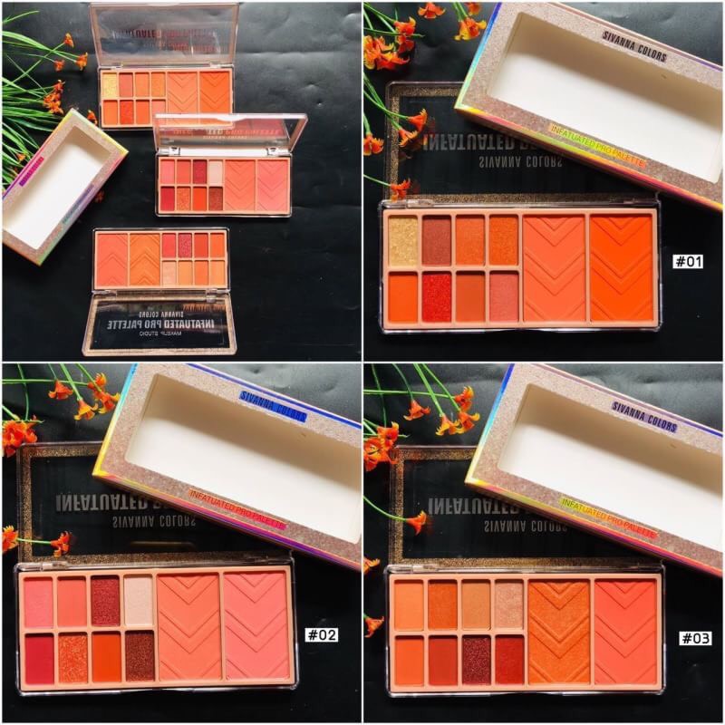 Set Phấn Mắt - Má Hồng Sivanna Infatuated Pro Palette  HF5021 Thái Lan