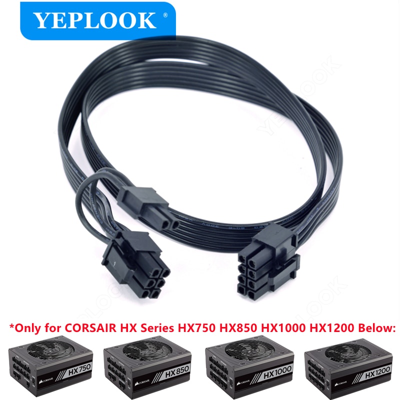 Cáp cấp nguồn GPU PCIe 8Pin đến 8Pin 6 + 2Pin cho Corsair HX Series HX750 HX850 HX1000 HX1200 Mô-đun