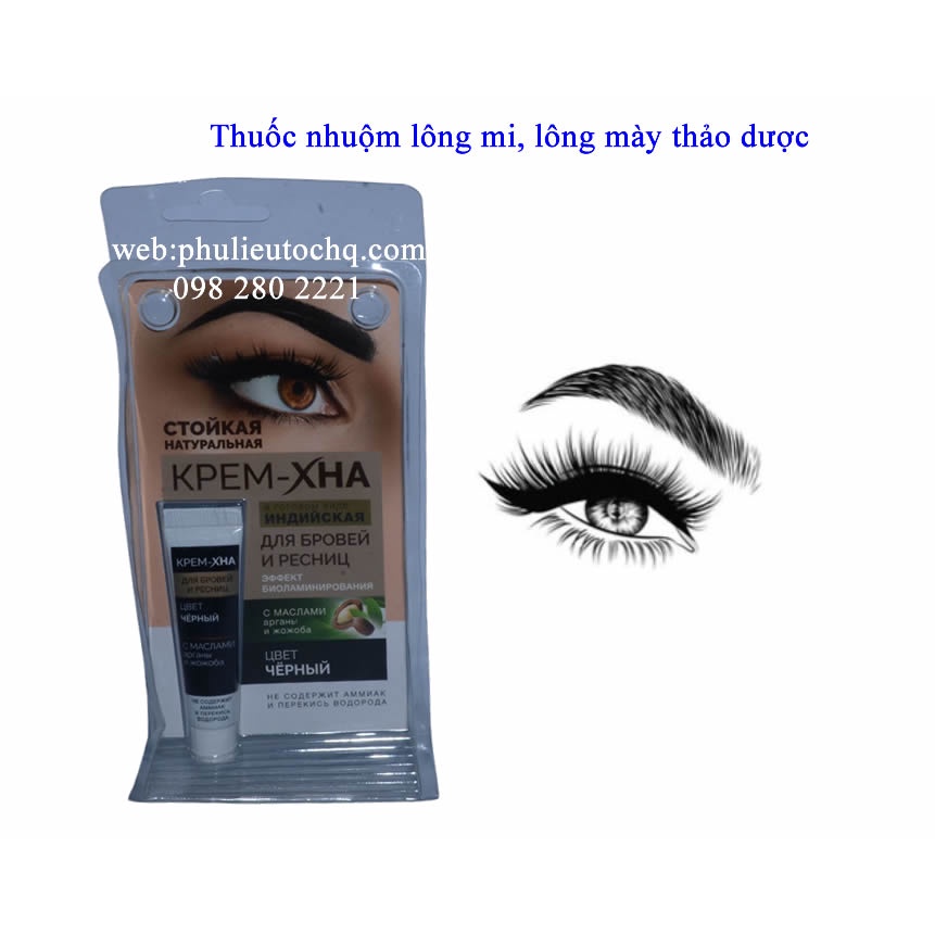 Thuốc nhuộm lông mi đen thảo dược