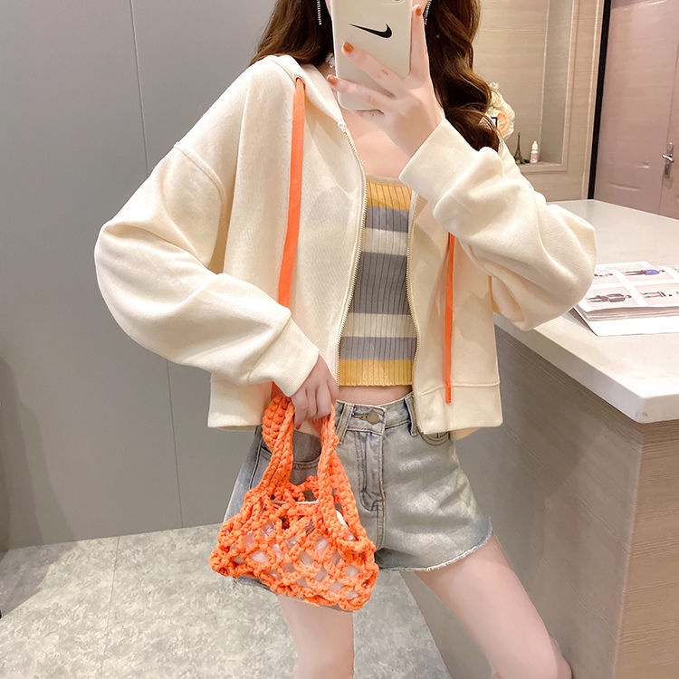 Áo Khoác Cardigan Mỏng Dáng Ngắn Phong Cách Hàn Quốc Thời Trang Xuân Thu 2020 Mới