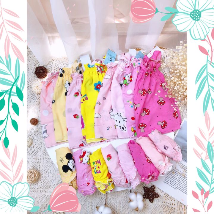 Bộ Lanh Hai Dây Siêu Mát, Siêu Mịn Cho Bé Gái