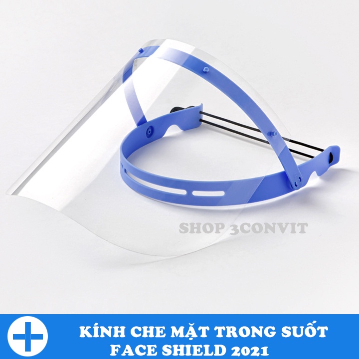 (Chỉ ship TPHCM) Kính Face Shield che mặt trong suốt chống giọt bắn 2021