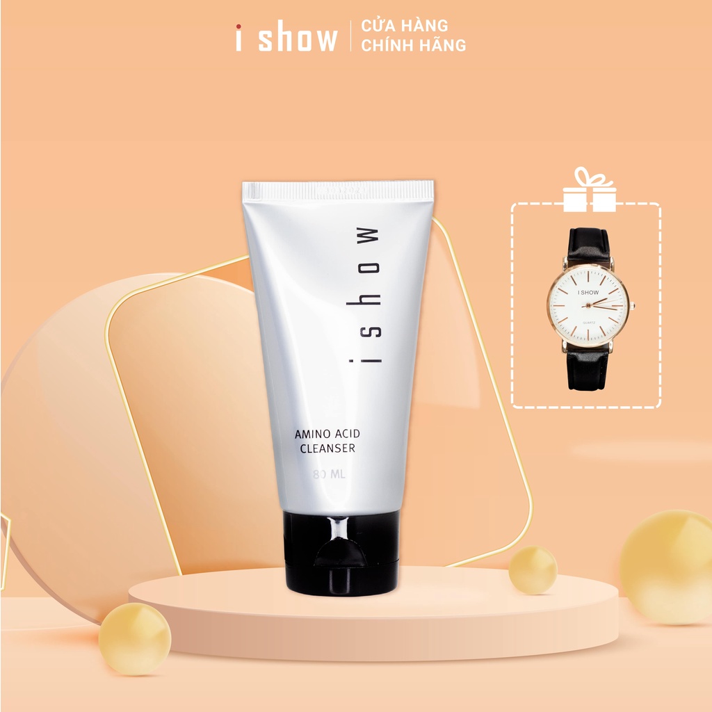 Sữa Rửa Mặt ISHOW Sạch Sâu  Amino Acid Cleanser Dung Tích 80g Giúp Da Lấy Sạch Bụi Bẩn [ TẶNG KÈM ĐỒNG HỒ ]