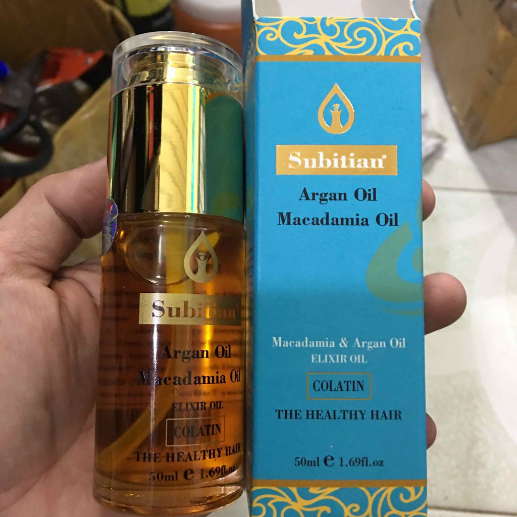 Tinh dầu dưỡng bóng tóc cao cấp Subitian Argan Oil Macadamia ( Italia) 50ml ( NEW 2021 )