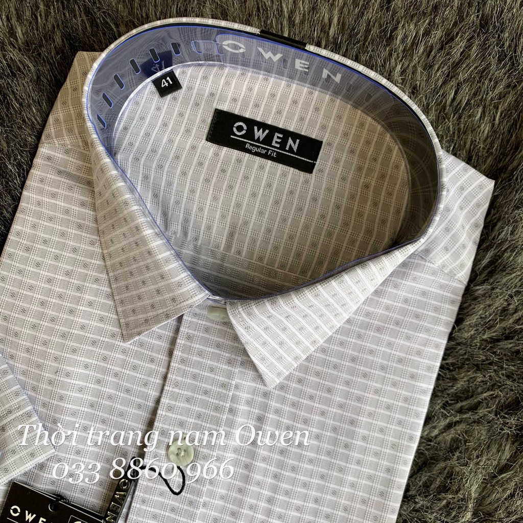 OWEN - Aó sơ mi ngắn tay Owen REGULAR FIT chất sợi Bạch đàn màu xám 20706 | BigBuy360 - bigbuy360.vn