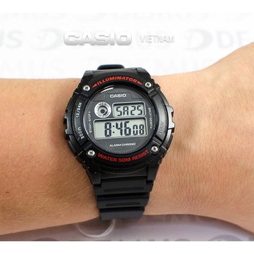 Đồng Hồ Đeo Tay Bé Trai Chính Hãng Casio W218H