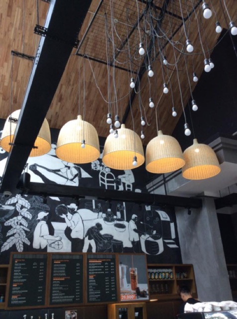 Đèn mây tre đan đèn thả quán cà phê  D380 mm CAM KẾT CHẤT LƯỢNG SẢN PHẨM VÀ DỊCH VỤ TỐT NHẤT: