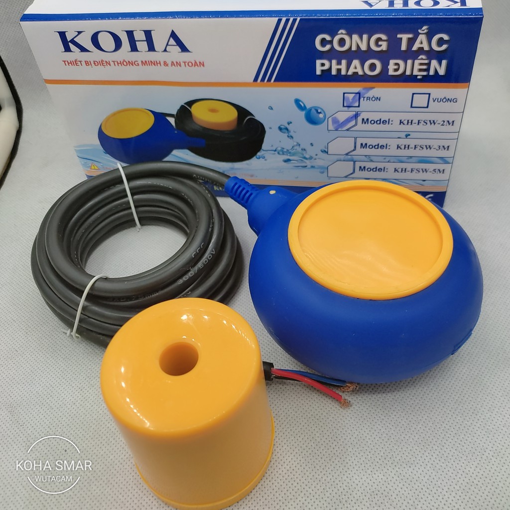 Phao điện tự động chống tràn chống cạn máy bơm nước KWS - 2 Mét / 3 Mét