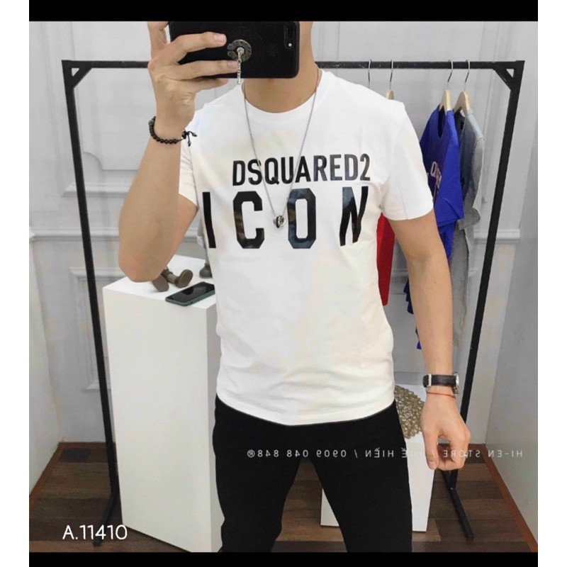 áo dsquared2 icon 2 màu đen trắng